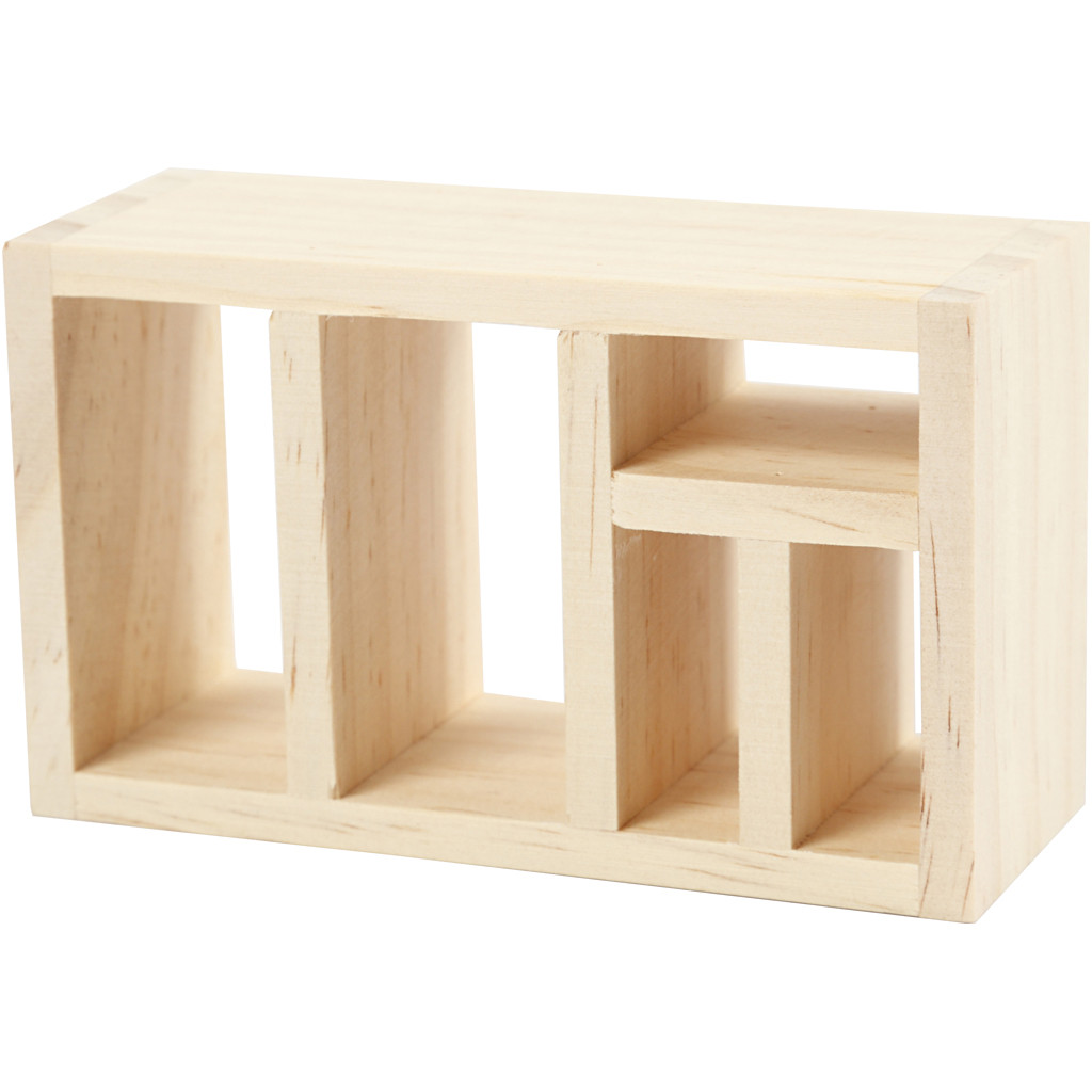 Mini mueble estantería de madera 10x6x4cm - ArtBendix