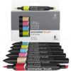 Set surtido rotuladores Promarker brush al agua 6 tonos medios