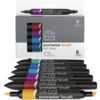 Set rotuladores Promarker brush al agua 6 tonos profundos
