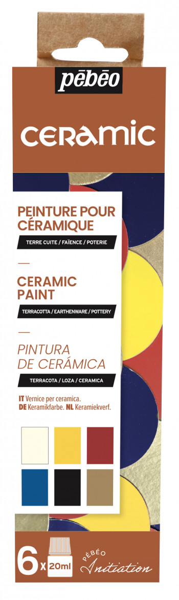 Kit Ceramic, pintura para cerámica, 6x20ml