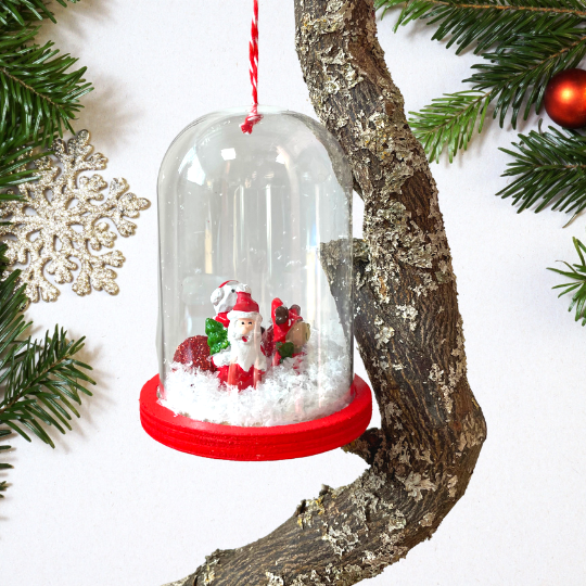 Adornos navideños: campana con decoración para colgar