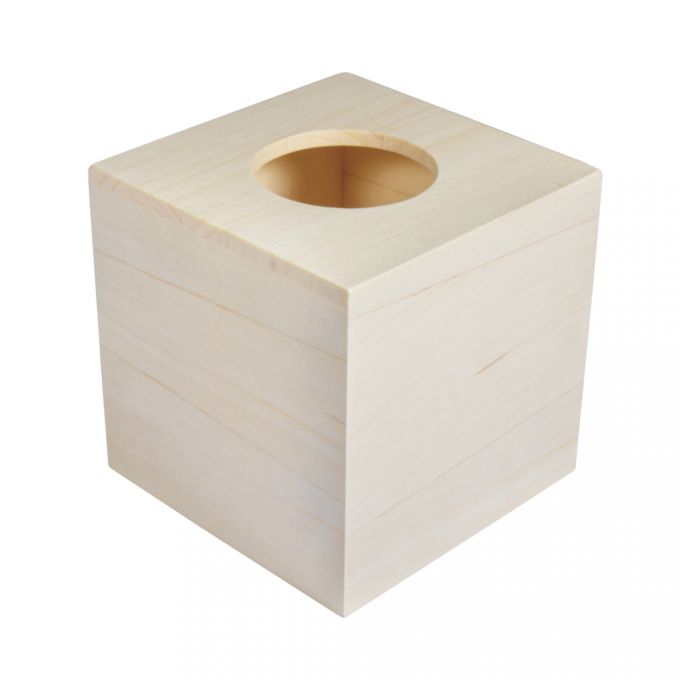 Caja cuadrada de papel maché para pañuelos 13x12x11cm - ArtBendix