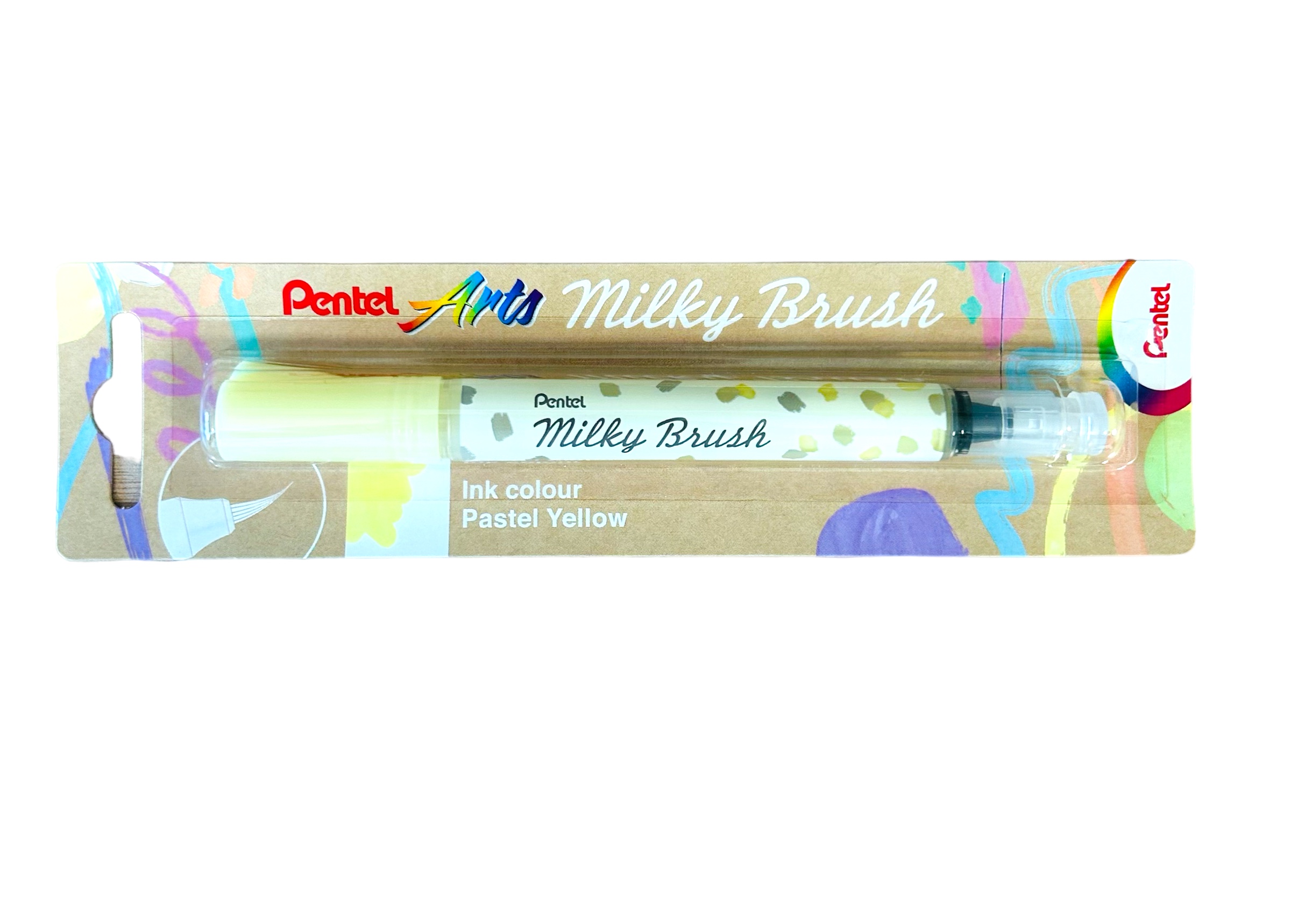 Rotulador pastel milky brush con punta de pincel real Pentel