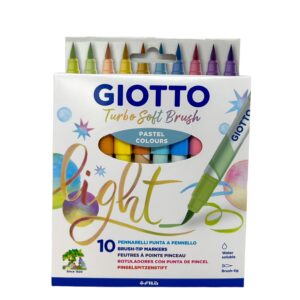 Estuche 24 rotuladores Giotto Turbo Color, colores intensos punta de 2,8mm,  tinta lavable - ArtBendix
